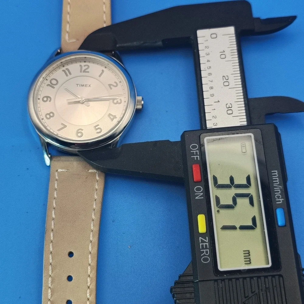 2020 Timex Elegance 35mm‎ Women's Quartz Watch Silver Dial Fully Restored